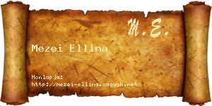 Mezei Ellina névjegykártya